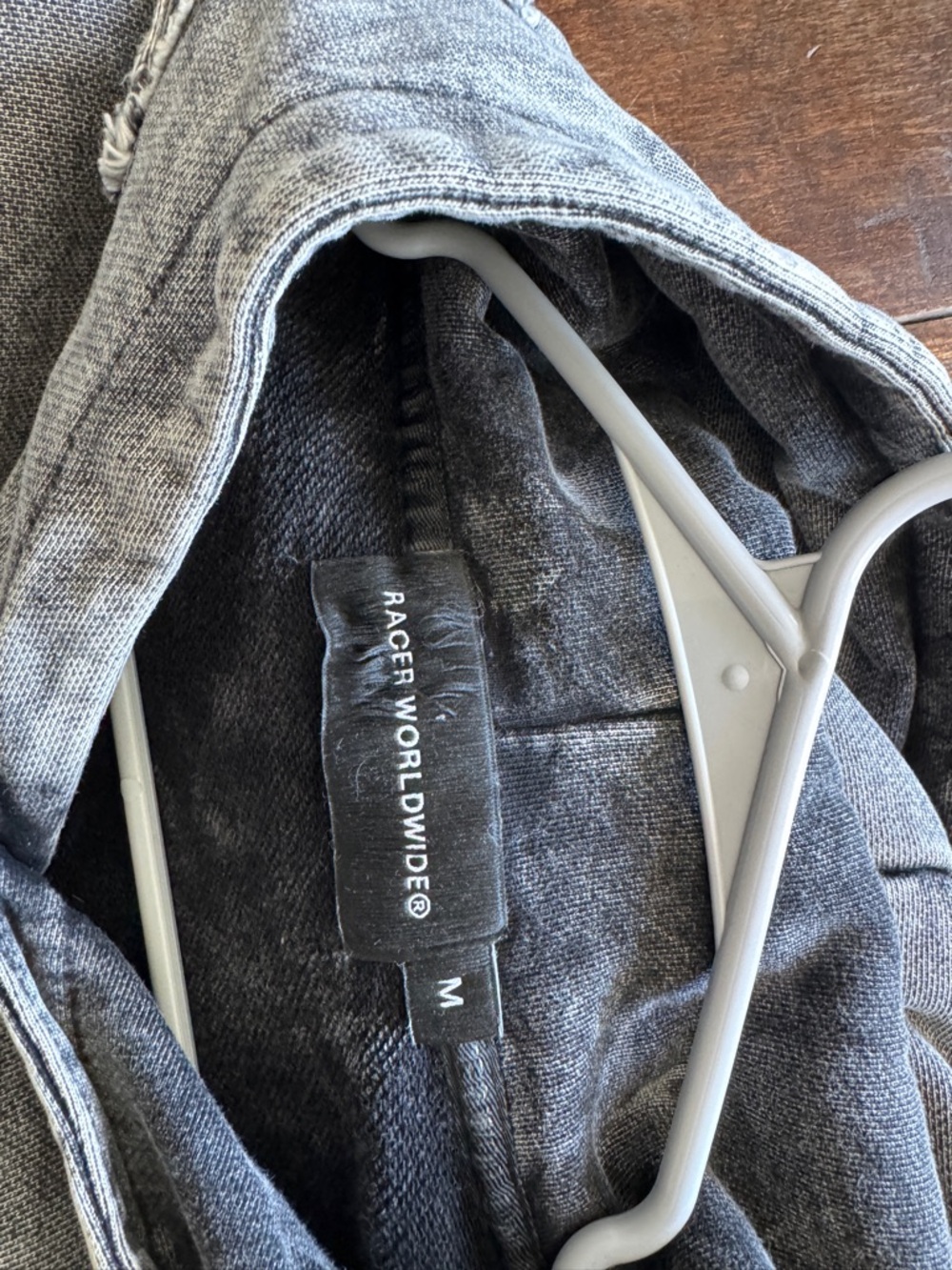 Racer Worldwide Washed grey hoodie - Picture 2 of 3